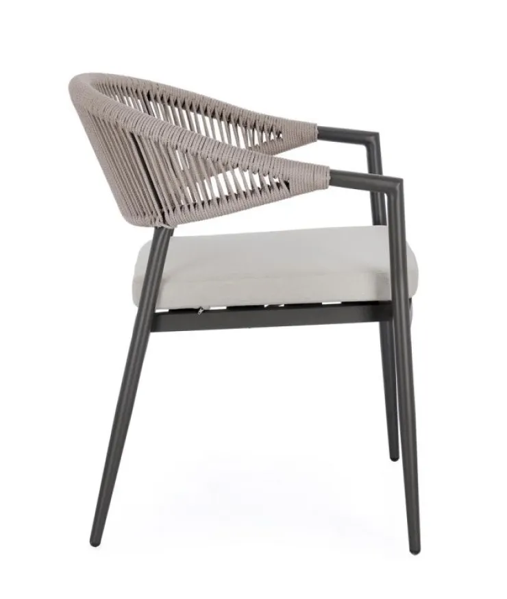 Sedie>Bizzotto SEDIA C-BR C-C MILLOR ANTRACITE/KHAKI