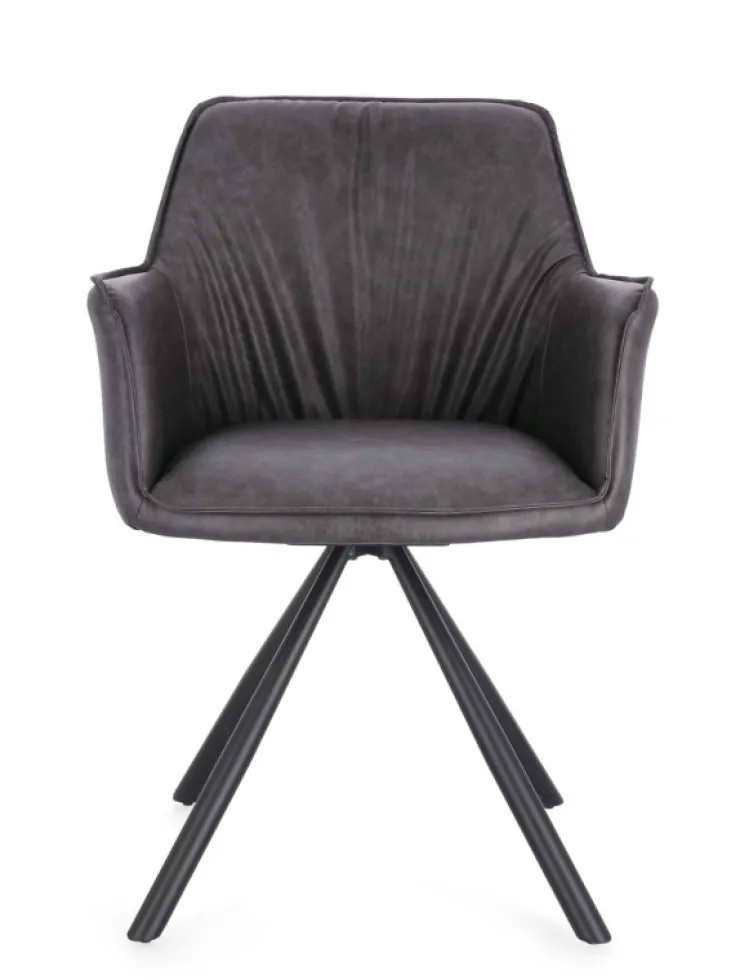 Sedie>Bizzotto SEDIA C-BR GIREV.BREVAL GRIGIO