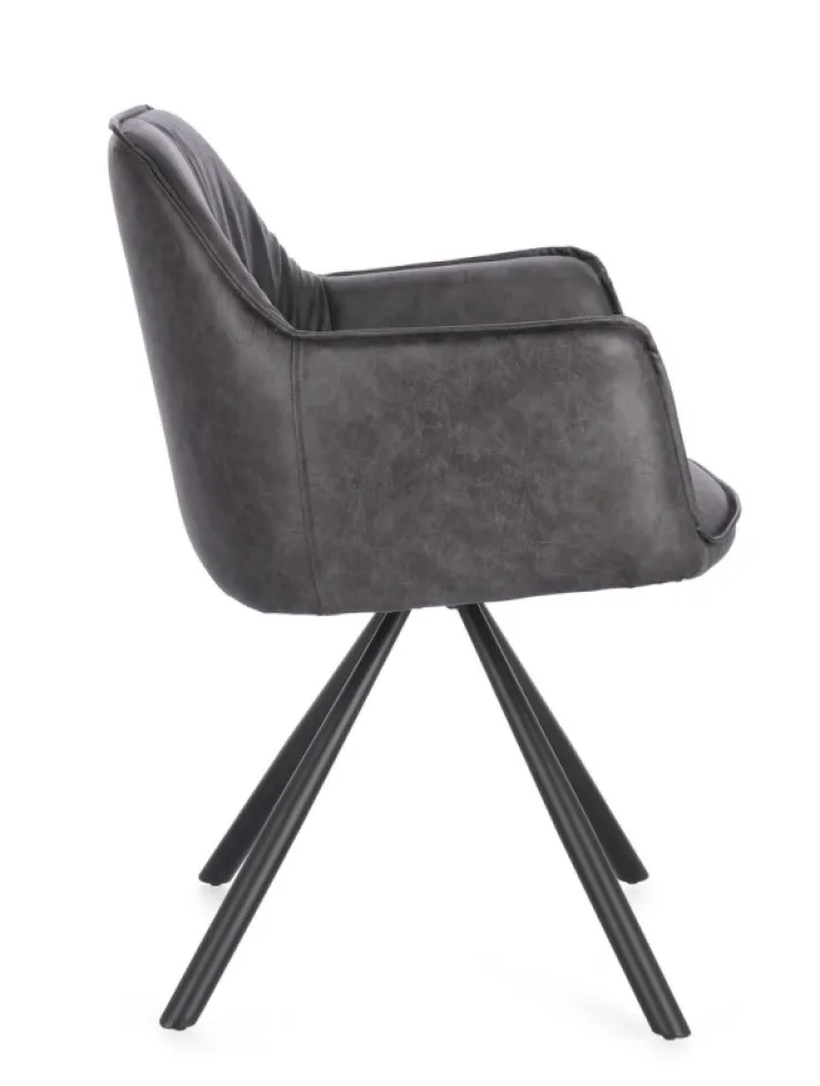 Sedie>Bizzotto SEDIA C-BR GIREV.BREVAL GRIGIO