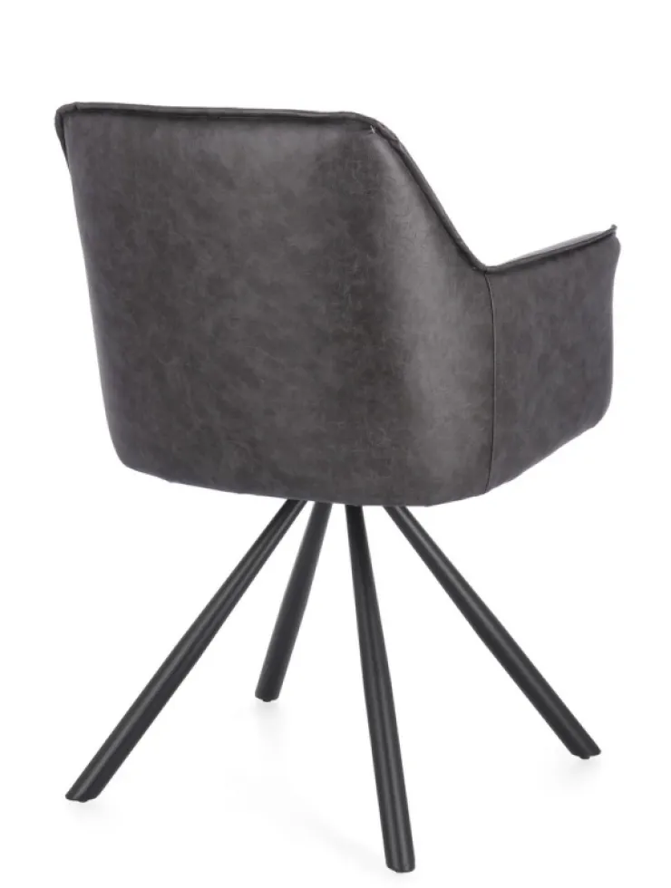 Sedie>Bizzotto SEDIA C-BR GIREV.BREVAL GRIGIO