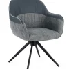 Sedie>Bizzotto SEDIA C-BR GIREVOLE ISOTTA GRIGIO