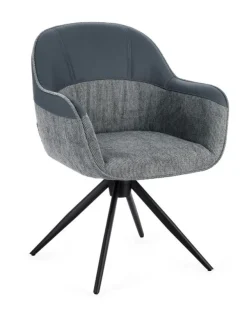 Sedie>Bizzotto SEDIA C-BR GIREVOLE ISOTTA GRIGIO
