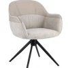 Sedie>Bizzotto SEDIA C-BR GIREVOLE ISOTTA BEIGE