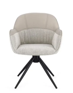Sedie>Bizzotto SEDIA C-BR GIREVOLE ISOTTA BEIGE