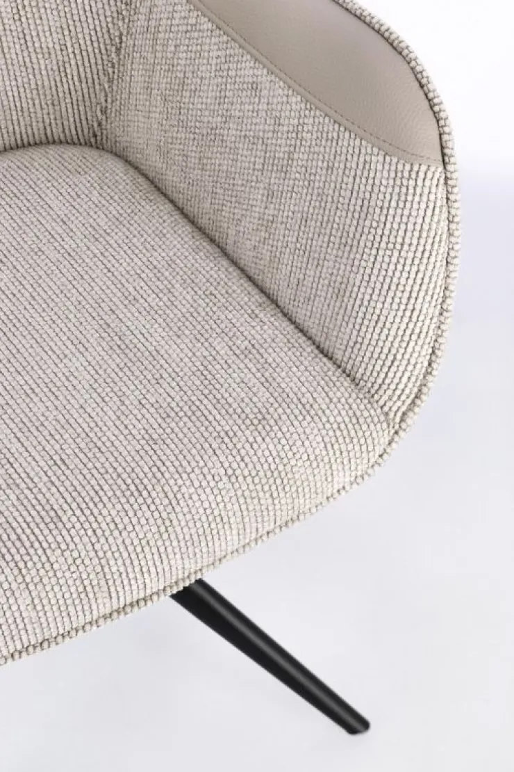 Sedie>Bizzotto SEDIA C-BR GIREVOLE ISOTTA BEIGE