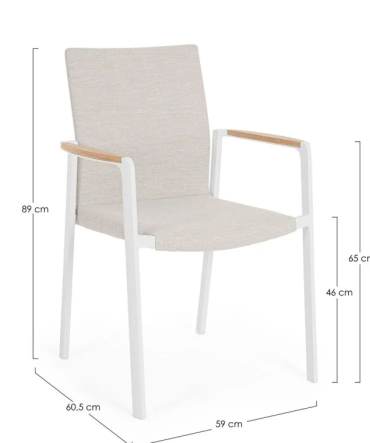 Sedie>Bizzotto SEDIA C-BR JALISCO NEW BIANCO WG20
