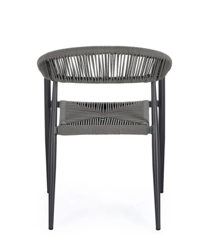 Sedie>Bizzotto SEDIA C-BR JANDIA ANTRACITE/GRIGIO