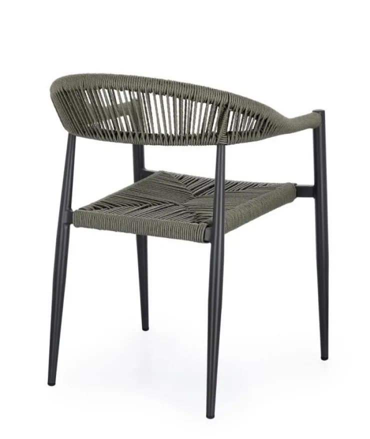 Sedie>Bizzotto SEDIA C-BR JANDIA ANTRACITE/VERDE