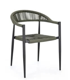 Sedie>Bizzotto SEDIA C-BR JANDIA ANTRACITE/VERDE
