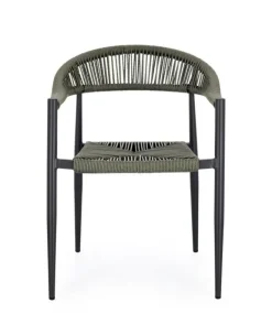 Sedie>Bizzotto SEDIA C-BR JANDIA ANTRACITE/VERDE
