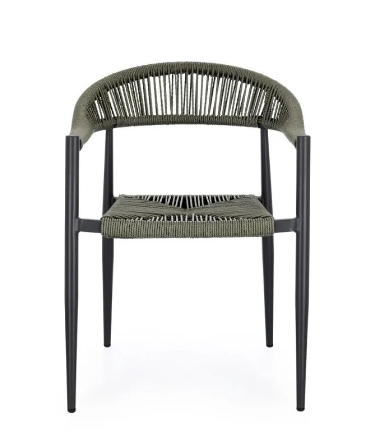 Sedie>Bizzotto SEDIA C-BR JANDIA ANTRACITE/VERDE