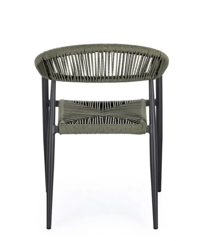Sedie>Bizzotto SEDIA C-BR JANDIA ANTRACITE/VERDE