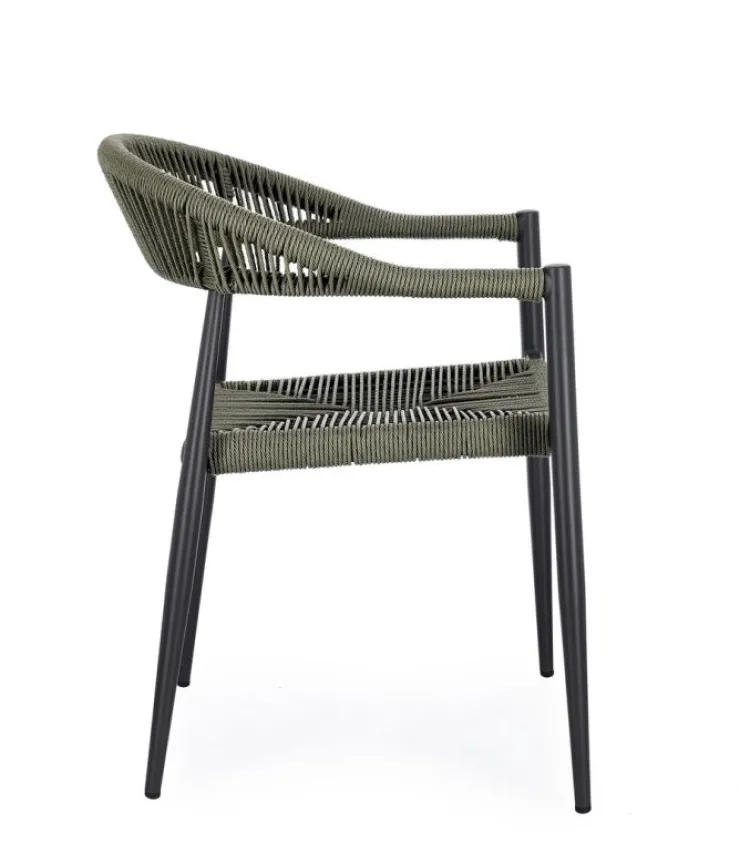 Sedie>Bizzotto SEDIA C-BR JANDIA ANTRACITE/VERDE