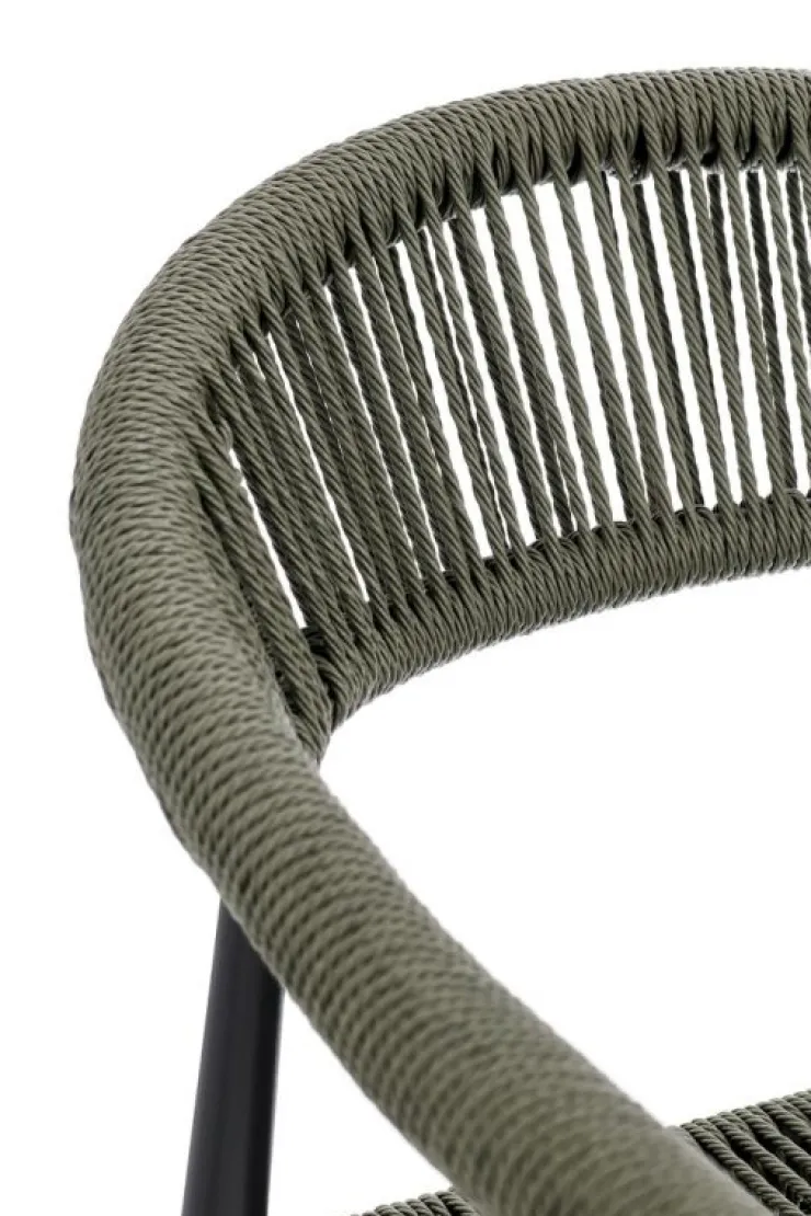 Sedie>Bizzotto SEDIA C-BR JANDIA ANTRACITE/VERDE