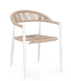 Sedie>Bizzotto SEDIA C-BR JANDIA BIANCO/BEIGE