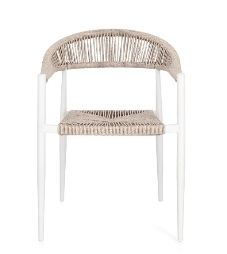 Sedie>Bizzotto SEDIA C-BR JANDIA BIANCO/BEIGE