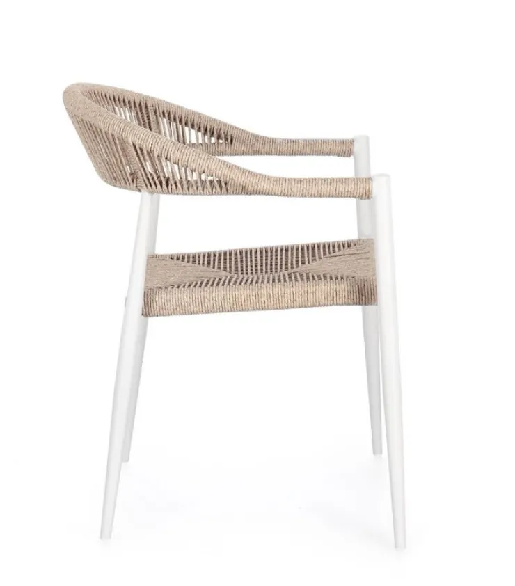 Sedie>Bizzotto SEDIA C-BR JANDIA BIANCO/BEIGE