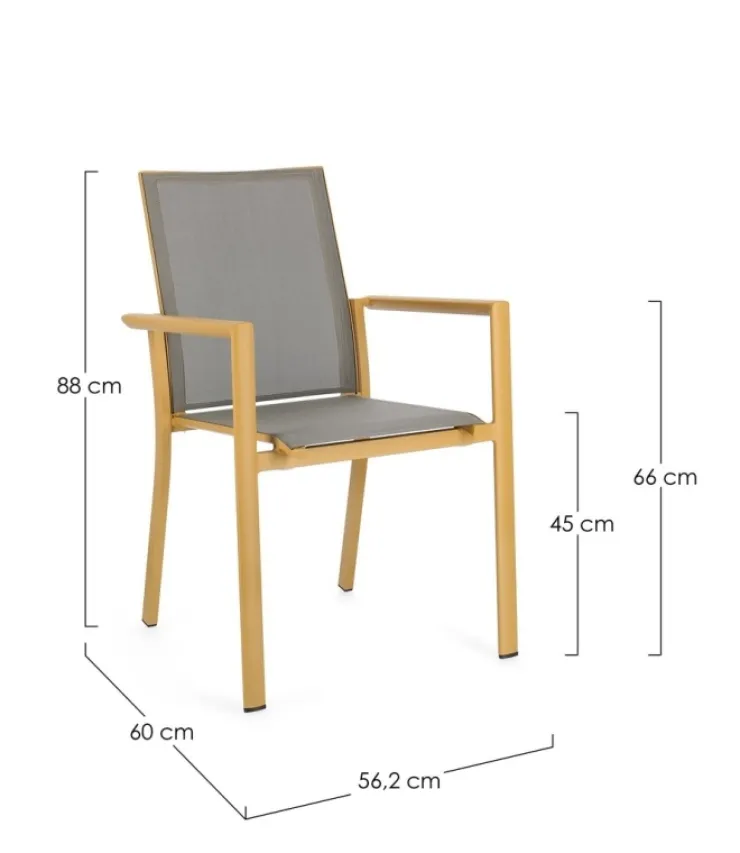 Sedie>Bizzotto SEDIA C-BR KONNOR SENAPE