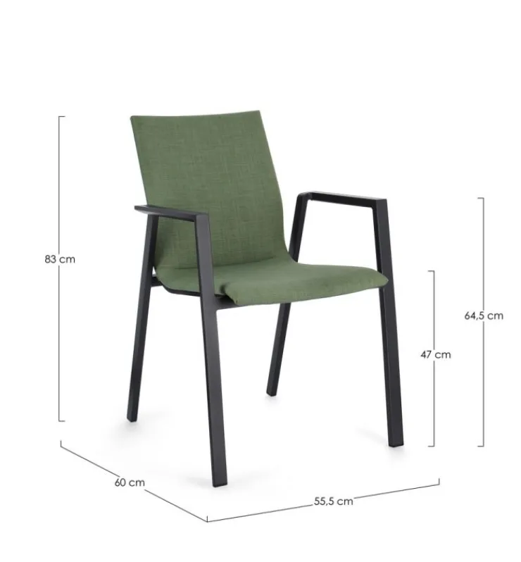Sedie>Bizzotto SEDIA C-BR ODEON ANTR-OLIVE JX55