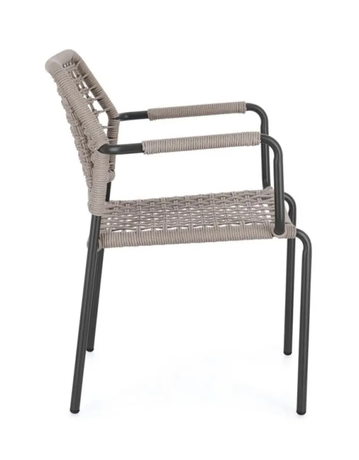 Sedie>Bizzotto SEDIA C-BR RAJADA ANTRACITE/KHAKI