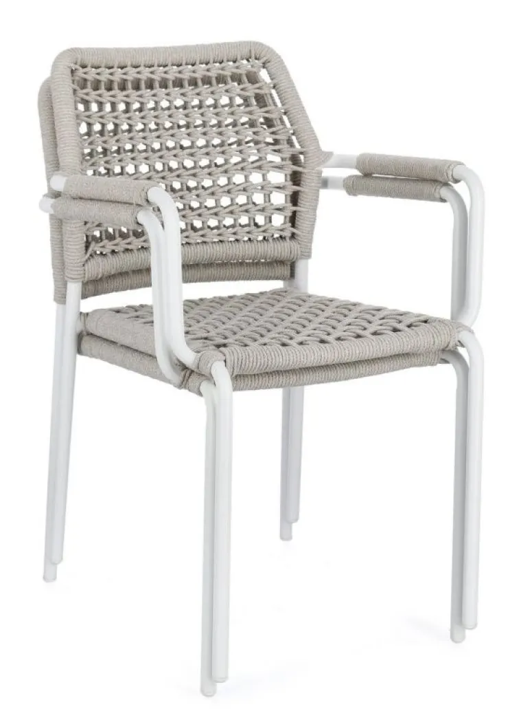 Sedie>Bizzotto SEDIA C-BR RAJADA BIANCO