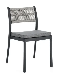 Sedie>Bizzotto SEDIA C-C ALVIN ANTRACITE/GRIGIO CHIARO