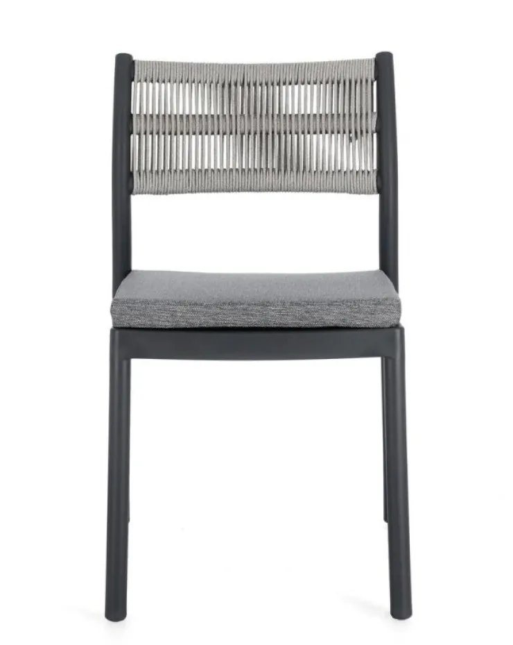 Sedie>Bizzotto SEDIA C-C ALVIN ANTRACITE/GRIGIO CHIARO