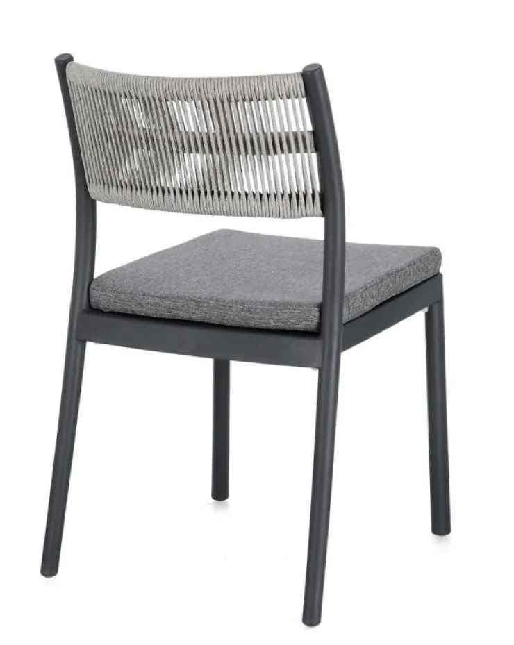 Sedie>Bizzotto SEDIA C-C ALVIN ANTRACITE/GRIGIO CHIARO
