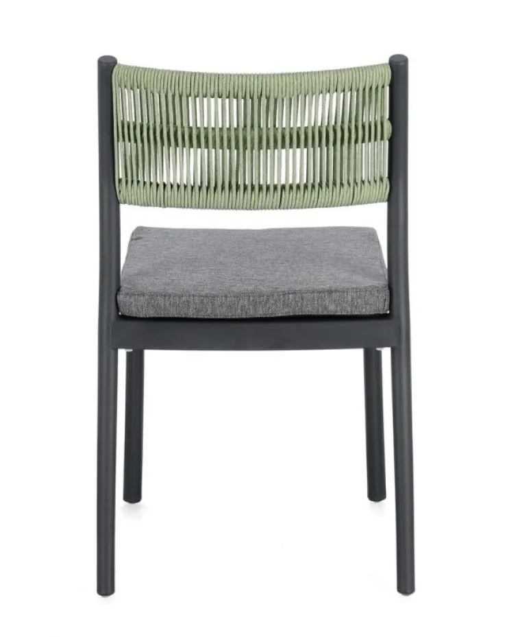 Sedie>Bizzotto SEDIA C-C ALVIN ANTRACITE/VERDE