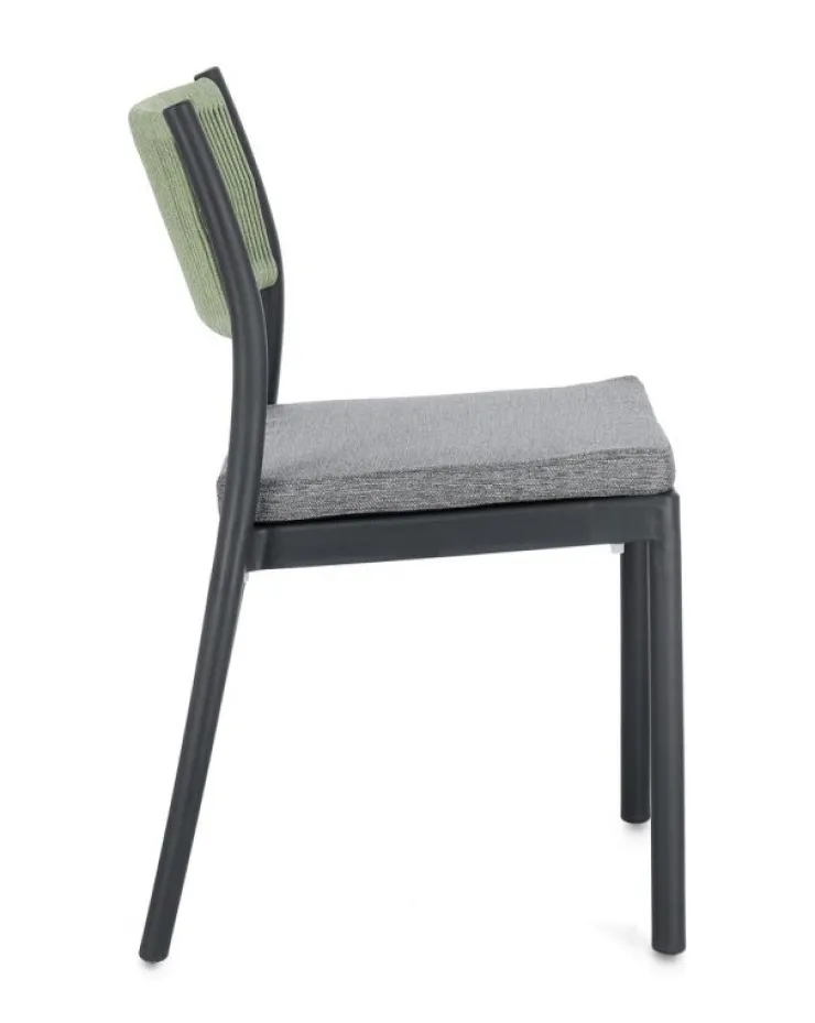 Sedie>Bizzotto SEDIA C-C ALVIN ANTRACITE/VERDE