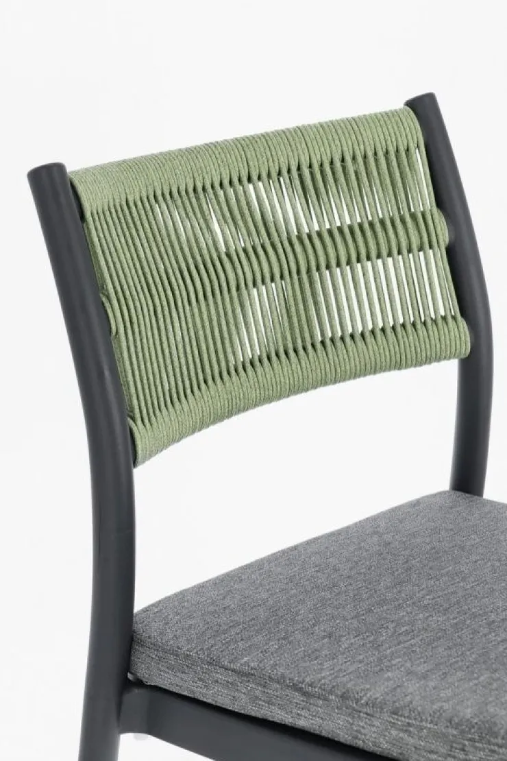 Sedie>Bizzotto SEDIA C-C ALVIN ANTRACITE/VERDE