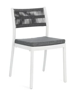 Sedie>Bizzotto SEDIA C-C ALVIN BIANCO/GRIGIO SCURO