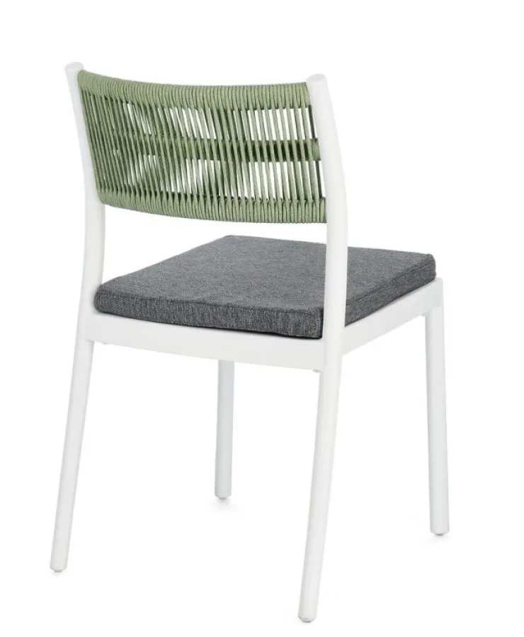 Sedie>Bizzotto SEDIA C-C ALVIN BIANCO/VERDE
