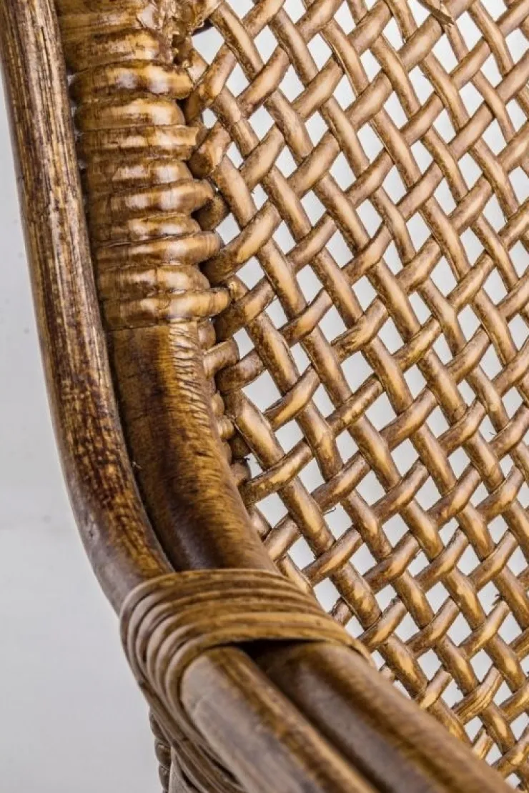 Sedie>Bizzotto SEDIA CON BRACCIOLI IN FIBRE NATURALI MIELE - EDELINA