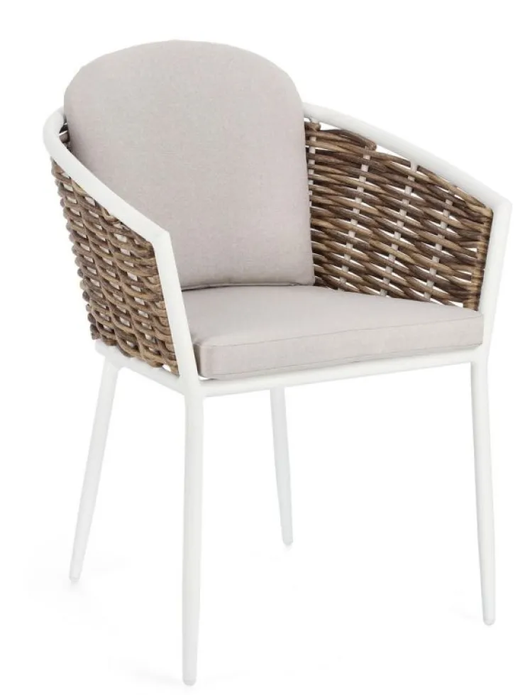 Sedie>Bizzotto SEDIA CON CUSCINO BIANCO YK11 - MARIBELA