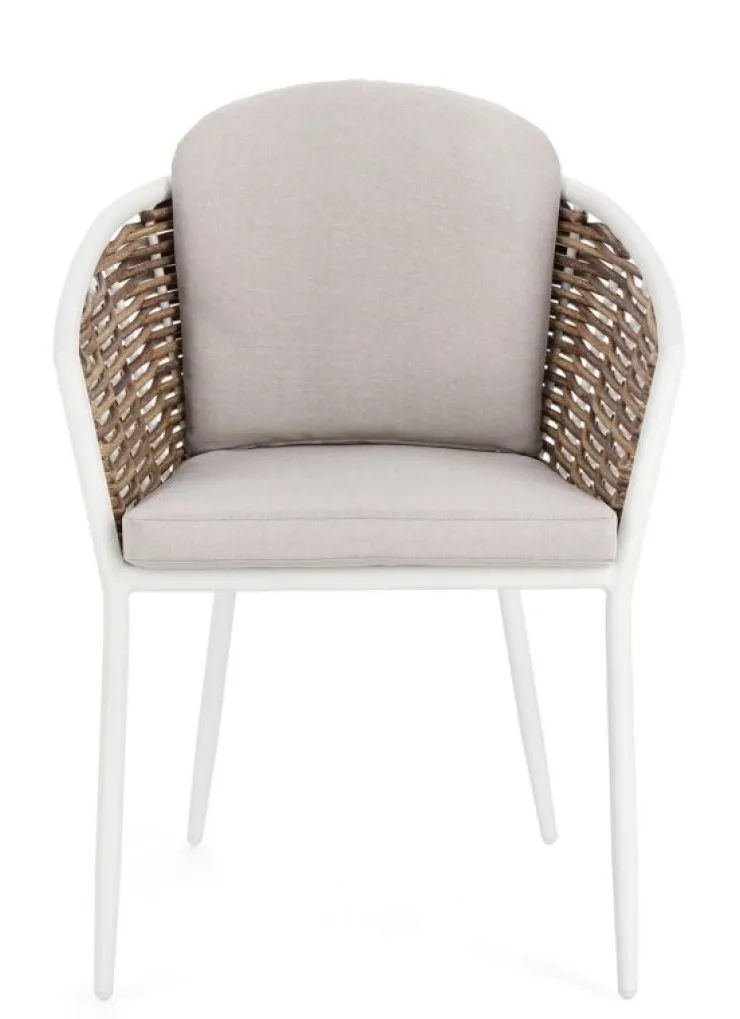 Sedie>Bizzotto SEDIA CON CUSCINO BIANCO YK11 - MARIBELA