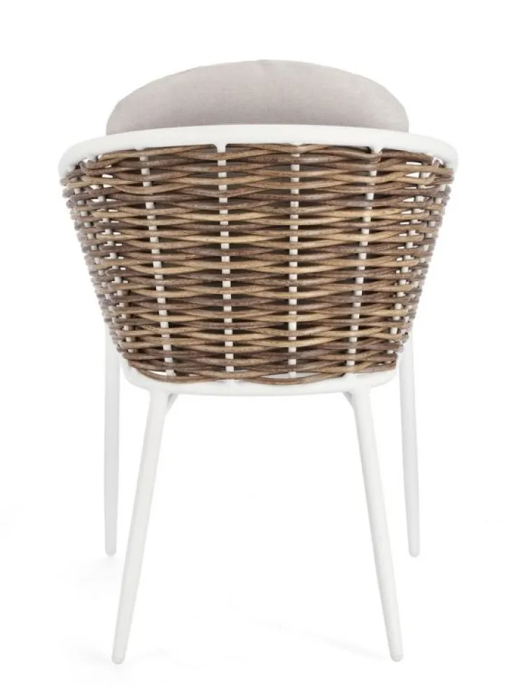 Sedie>Bizzotto SEDIA CON CUSCINO BIANCO YK11 - MARIBELA