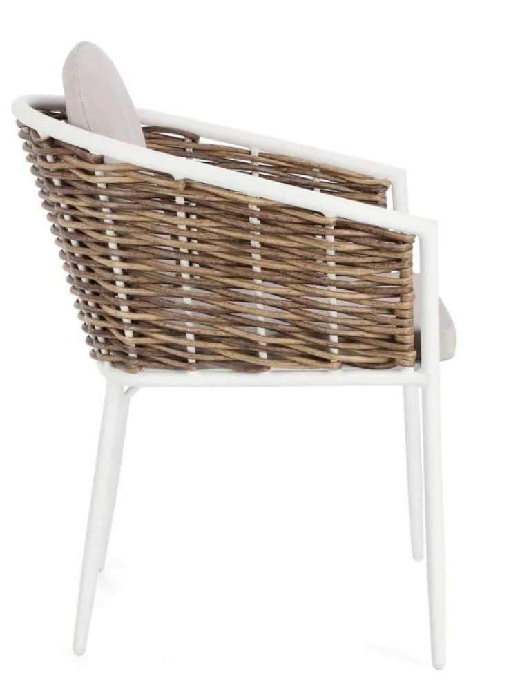 Sedie>Bizzotto SEDIA CON CUSCINO BIANCO YK11 - MARIBELA
