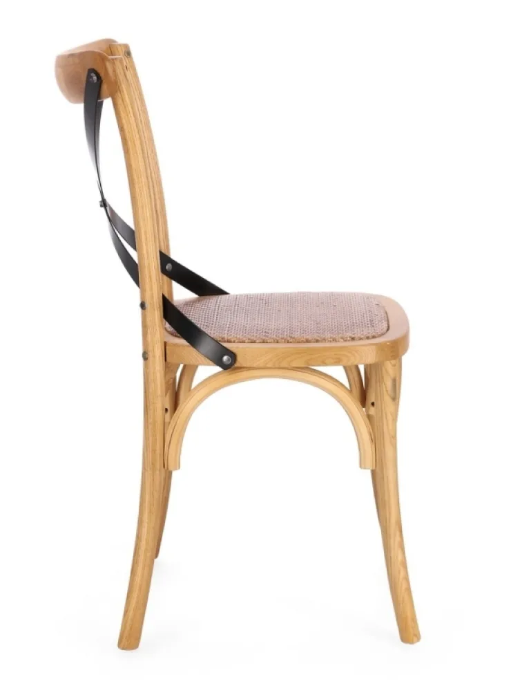 Sedie>Bizzotto SEDIA CROSS METAL NATURALE