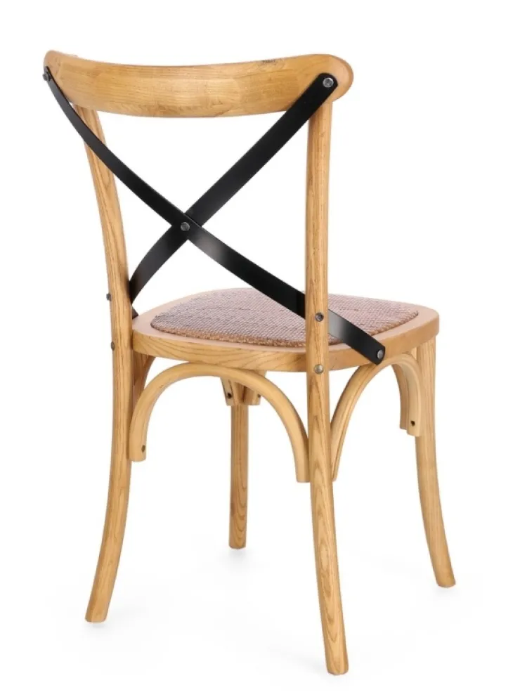 Sedie>Bizzotto SEDIA CROSS METAL NATURALE