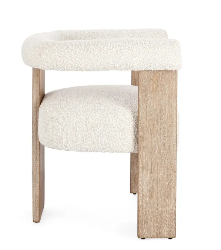 Sedie>Bizzotto SEDIA EFFETTO BOUCLE' NATURALE - AGAPE
