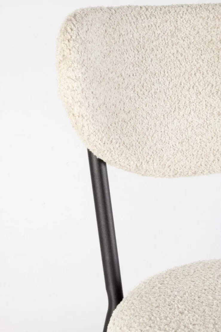 Sedie>Bizzotto SEDIA EFFETTO BOUCLE' NATURALE - LUDMILLA