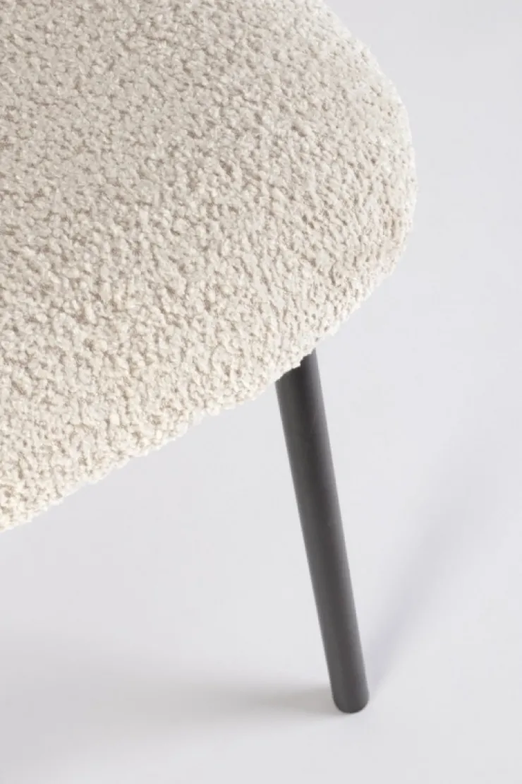 Sedie>Bizzotto SEDIA EFFETTO BOUCLE' NATURALE - LUDMILLA