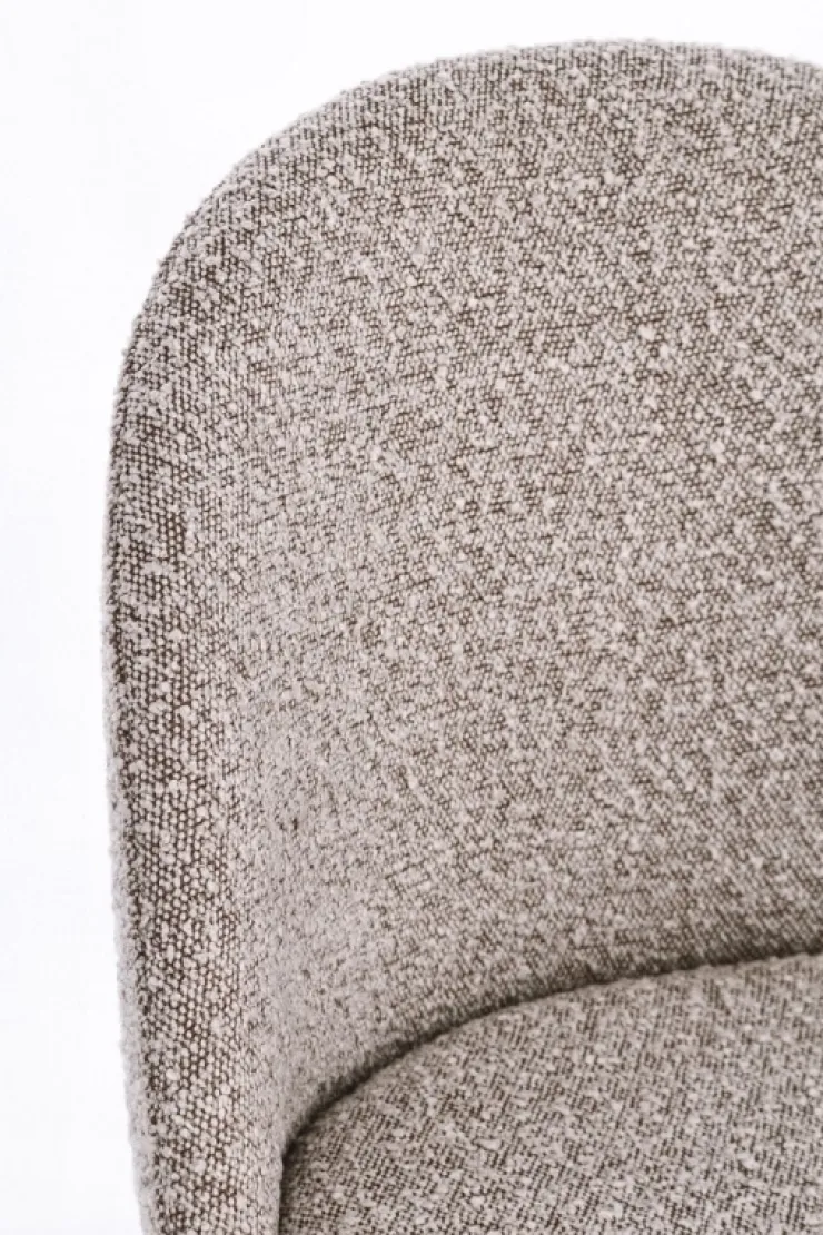 Sedie>Bizzotto SEDIA EFFETTO BOUCLE' NERO/VISONE - TANYA