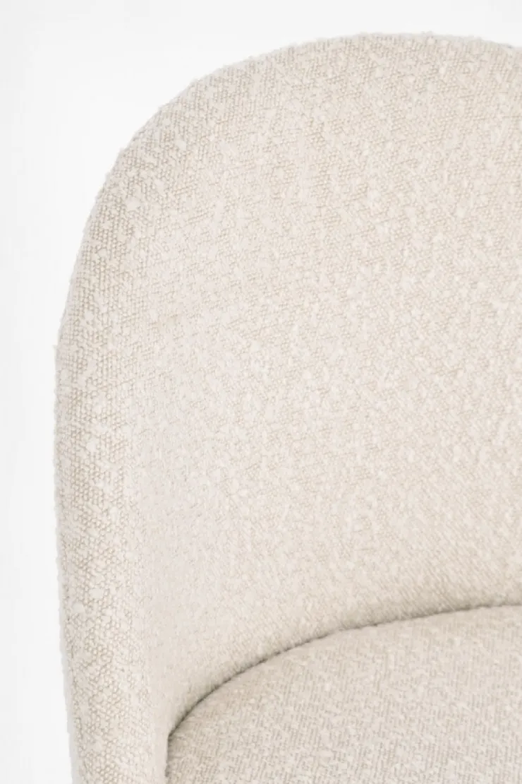 Sedie>Bizzotto SEDIA EFFETTO BOUCLE' ORO/AVORIO - TANYA