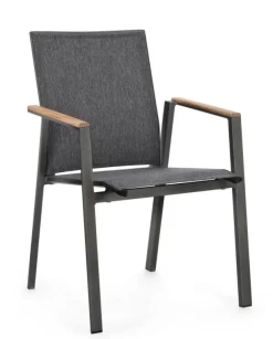 Sedie>Bizzotto SEDIA IN ALLUMINIO ANTRACITE GK52 - CAMERON