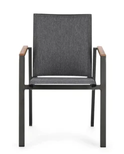 Sedie>Bizzotto SEDIA IN ALLUMINIO ANTRACITE GK52 - CAMERON