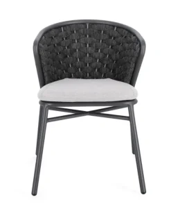 Sedie>Bizzotto SEDIA IN ALLUMINIO ANTRACITE QS22/GRAPHITE - HARLOW