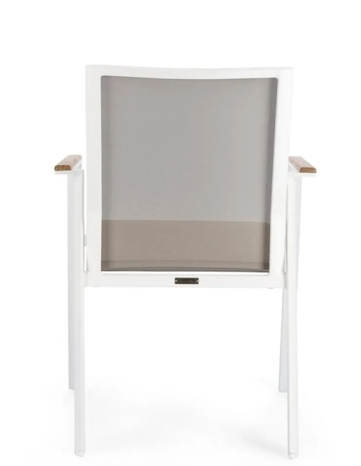 Sedie>Bizzotto SEDIA IN ALLUMINIO BIANCO GK50 - CAMERON
