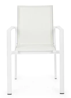 Sedie>Bizzotto SEDIA IN ALLUMINIO IMPILABILE BIANCO CX21 - KONNOR